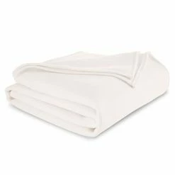 Vellux 1B07048 Original Insulating Core Hotel Style Solid Blanket Machine Washable Soft Cozy Warm Pet Friendly Bed Sofa Blankets, Twin, Ivory