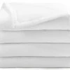Troyanity Ultra Soft Microfiber Fleece Blanket, Lightweight Fuzzy Blanket, Fluffly And Plush Hypoallergenic Blankets (108X90, White)