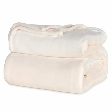 Berkshire Blanket Berkshire VelvetLoft Polyester Blankets, Ivory Twin 4 Berkshire Blanket Berkshire VelvetLoft Polyester Blankets, Ivory Twin - Image 2