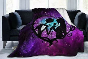 Vankie Nightmare Before Christmas Valentine's Lovers Ultra Soft Blanket 80"x60" Inch, Flannel Fleece Summer Season Light Weight Living Room Bedding/Bedroom 3 Vankie Nightmare Before Christmas Valentine's Lovers Ultra Soft Blanket 80"x60" Inch, Flannel Fleece Summer Season Light Weight Living Room Bedding/Bedroom