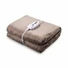 CURECURE Heated Electric Blanket Full Size 72" X 84" Oversized Flannel Heated Blanket With 4 Heating Levels & 10 Hours Auto Off, Comfort Warm Blanket For Bed Sofa Home Office Use, Machine Washable Grey