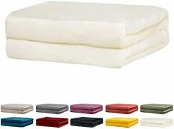 Rendiele Fleece Throw Blankets Fluffy Warm Solid Color Blankets For Bed (Grey, 90''x90'' Queen) -Electric Blankets Sales 2022 318riX01v7L. AC