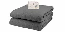 Electric Blankets Sales 2022 8 Biddeford Blankets Comfort Knit Blanket, Twin, Slate Grey
