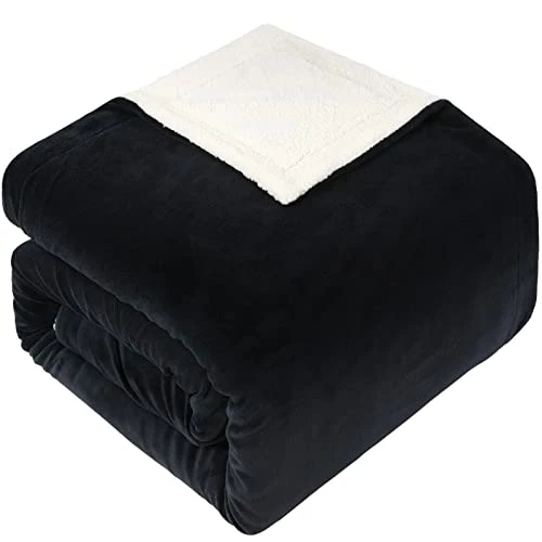 LEISURE TOWN Sherpa Blanket Brown/white 3 LEISURE TOWN Sherpa Blanket Brown/white