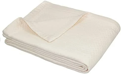 COTTON CRAFT - Soft Cotton Thermal Blanket - King - Herringbone Twill Weave - Luxurious Breathable Skin Friendly Lightweight Throw Blanket Sofa Couch Bed - All Season Travel Camping - Grey Matelassé Leaf- Ivory 7 COTTON CRAFT - Soft Cotton Thermal Blanket - King - Herringbone Twill Weave - Luxurious Breathable Skin Friendly Lightweight Throw Blanket Sofa Couch Bed - All Season Travel Camping - Grey Matelassé Leaf- Ivory - Image 5