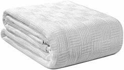 Downluxe 100% Cotton Blanket King Size - White 410GSM Soft Breathable King Size Summer Blanket - Luxury Elegant Home Decoration Lightweight Blanket With Mesh Bag For All Season(104x90 Inches) Cotton Sandy Beige -Electric Blankets Sales 2022 31GKIwZSN1L. AC