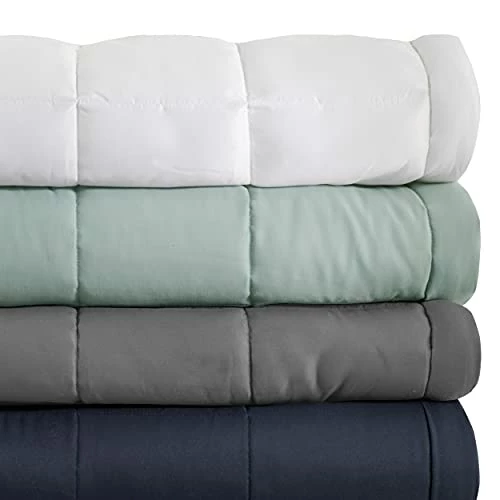 Serta Air Dry Box-Stitched Microfiber Fill Down Alternative Blanket, Full/Queen, Indigo 5 Serta Air Dry Box-Stitched Microfiber Fill Down Alternative Blanket, Full/Queen, Indigo - Image 3