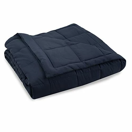 Serta Air Dry Box-Stitched Microfiber Fill Down Alternative Blanket, Full/Queen, Indigo 4 Serta Air Dry Box-Stitched Microfiber Fill Down Alternative Blanket, Full/Queen, Indigo - Image 2