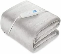 FIGERM Electric Heated Blanket Throw Queen Size 84" X 90" | 6 Heating Levels & 8h Auto Timer | Full Body Fast Heating And Ultra Soft Flannel, Machine Washable Bed Sofa Home Office Use, Light Grey -Electric Blankets Sales 2022 31L46IU0xL. AC