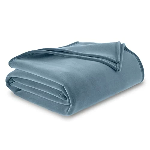 Vellux 1B07038 Original Insulating Core Hotel Style Solid Blanket Machine Washable Soft Cozy Warm Pet Friendly Bed Sofa Blankets, Full Queen, Blue 4 Vellux 1B07038 Original Insulating Core Hotel Style Solid Blanket Machine Washable Soft Cozy Warm Pet Friendly Bed Sofa Blankets, Full Queen, Blue - Image 2