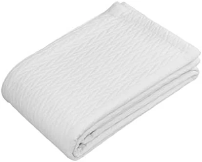 COTTON CRAFT - Soft Cotton Thermal Blanket - King - Herringbone Twill Weave - Luxurious Breathable Skin Friendly Lightweight Throw Blanket Sofa Couch Bed - All Season Travel Camping - Grey Matelassé Leaf- Ivory 8 COTTON CRAFT - Soft Cotton Thermal Blanket - King - Herringbone Twill Weave - Luxurious Breathable Skin Friendly Lightweight Throw Blanket Sofa Couch Bed - All Season Travel Camping - Grey Matelassé Leaf- Ivory - Image 6