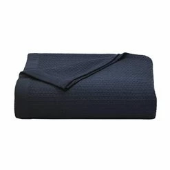 Nautica Home Nautica - King Blanket, Cotton Medium-Weight Bedding, Home Decor For All Seasons (Baird Navy, King)