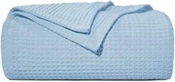 Downluxe 100% Cotton Waffle Blanket Queen Size - Grey 410GSM Soft Lightweight Thermal Queen Blanket For Bed Sofa Couch - Cozy Breathable Bed Blanket With Mesh Bag For All Season(90x90 Inches) Waffle Sandy Beige -Electric Blankets Sales 2022 31XP5xAk FL. AC