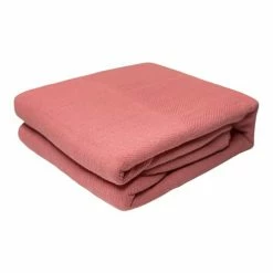 Homelux 100% Cotton Thermal Hospital/Home Twin Size Blanket - Raspberry Color