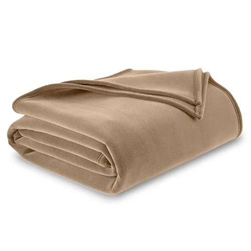 Martex Vellux 1B07031 Original Insulating Core Hotel Style Solid Blanket Machine Washable Soft Cozy Warm Pet Friendly Bed Sofa Blankets, Full Queen, Beige 5 Martex Vellux 1B07031 Original Insulating Core Hotel Style Solid Blanket Machine Washable Soft Cozy Warm Pet Friendly Bed Sofa Blankets, Full Queen, Beige - Image 3