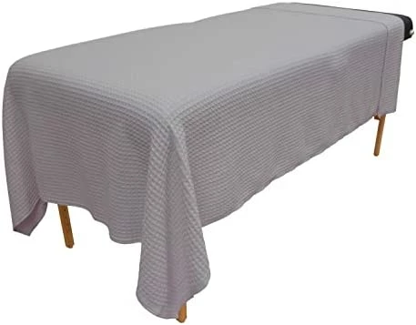 Body Linen Waffle Weave Massage Table Blankets - Soft And Stylish 50/50 Polyester-Cotton Blend - 66 By 90 Inches -Available In White, Natural And Gray 5 Body Linen Waffle Weave Massage Table Blankets - Soft And Stylish 50/50 Polyester-Cotton Blend - 66 By 90 Inches -Available In White, Natural And Gray - Image 3