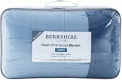 Berkshire Life Reversible Down Alternative Blanket (Queen, Blue)