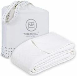 100% Cotton Standard Size Decorative Pillow Shams, Set Of 2 Ultra Soft Premium Pillow Covers/Cases For All Weathers, White Color, Jacquard Matelasse Weave - By Threadmill Aster Beige -Electric Blankets Sales 2022 31ttQ4eGAEL. AC