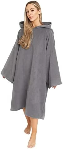 Brentfords Towel Poncho Adult Hooded Large Bath Swimming Surf Beach Absorbent Microfibre Changing Robe For Women Girls Quick Dry, Blush Pink 11 Brentfords Towel Poncho Adult Hooded Large Bath Swimming Surf Beach Absorbent Microfibre Changing Robe For Women Girls Quick Dry, Blush Pink - Image 9