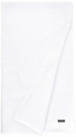 Vera Wang - King Blanket, Luxury Cotton Bedding, Plush & Heavyweight Home Decor (Waffleweave White, King)