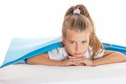 Gafly Therapeutics Gafly Sensory Compression Blanket, For Kids, Toddlers, And Adults - Best Alternative To Weighted Blankets - Cool, Stretchy, Breathable Sheets In Light Blue And For Twin Sized Bed