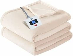 Sealy Electric Blanket King Size, Flannel Heated Blanket With 10 Heating Levels & 1-12 Hours Auto Shut Off, Fast Heating Warm Blanket, Machine Washable, Beige, 100 X 90 Inch 25 Sealy Electric Blanket King Size, Flannel Heated Blanket With 10 Heating Levels & 1-12 Hours Auto Shut Off, Fast Heating Warm Blanket, Machine Washable, Beige, 100 X 90 Inch -Electric Blankets Sales 2022 31xZrwEBoZL. AC 1