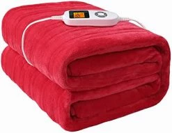 Siinsay Electric Heated Blankets Throw, Full Body Fast Heating Throws 50" X 60", Double-Layer Flannel Blanket With 10 Heating Levels, Auto-Off, ETL Certified, Overheating Protection, Machine Washable Wine Red -Electric Blankets Sales 2022 41 GYhMFvzL. AC