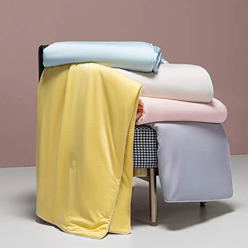 LLANCL Cooling Blankets For Hot Sleepers - Cool Like Ice Cream Lightweight Blanket For Summer With Double Side Cold, Cooling Comforter, Quilt, Fabric For Bed (Throw Size 47" X 59" Blue & Grey) 16 LLANCL Cooling Blankets For Hot Sleepers - Cool Like Ice Cream Lightweight Blanket For Summer With Double Side Cold, Cooling Comforter, Quilt, Fabric For Bed (Throw Size 47" X 59" Blue & Grey) - Image 14
