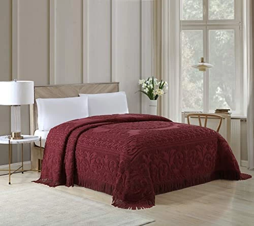 Beatrice Home Fashions Medallion Chenille, Standard Sham, White 16 Beatrice Home Fashions Medallion Chenille, Standard Sham, White - Image 14