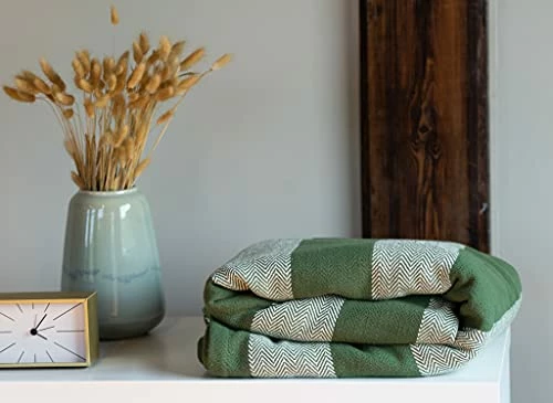 Magnolia Organics Blanket - King/Cal King, Vineyard Green 3 Magnolia Organics Blanket - King/Cal King, Vineyard Green