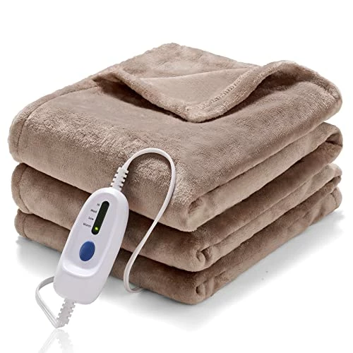 MSDUNOVR Heated Blanket Full Size 72"X84", Soft Electric Blanket With 4 Heating Levels, ETL&FCC Certification, Over-Heat Protection, Machine Washable, For Home Office Use(Brown) Grey (84'' X 90'') 3 MSDUNOVR Heated Blanket Full Size 72"X84", Soft Electric Blanket With 4 Heating Levels, ETL&FCC Certification, Over-Heat Protection, Machine Washable, For Home Office Use(Brown) Grey (84'' X 90'')