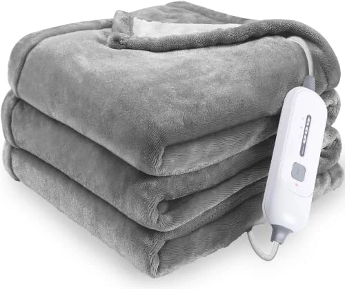 InvoSpa Electric Throw Heated Blanket - 50" X 60" Fast Heating Blanket, 3 Heat Levels, 4 Hours Auto Shut-Off - Electric Blanket Throw Portable Heated Lap Pad - Machine Washable Heated Throw Gift 3 InvoSpa Electric Throw Heated Blanket - 50" X 60" Fast Heating Blanket, 3 Heat Levels, 4 Hours Auto Shut-Off - Electric Blanket Throw Portable Heated Lap Pad - Machine Washable Heated Throw Gift
