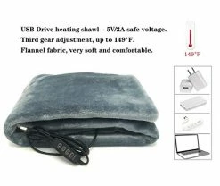 TOHMR USB Heated Shawl, Warm Electric Throws Flannel Blanket Heating Cushion Pad Blanket - 3 Speed Regulating Switch 34"X22" (Gray) 14 TOHMR USB Heated Shawl, Warm Electric Throws Flannel Blanket Heating Cushion Pad Blanket - 3 Speed Regulating Switch 34"X22" (Gray) -Electric Blankets Sales 2022 413MfN5KROL