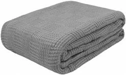 COTTON CRAFT - Soft Cotton Thermal Blanket - King - Herringbone Twill Weave - Luxurious Breathable Skin Friendly Lightweight Throw Blanket Sofa Couch Bed - All Season Travel Camping - Grey Matelassé Leaf- Ivory 24 COTTON CRAFT - Soft Cotton Thermal Blanket - King - Herringbone Twill Weave - Luxurious Breathable Skin Friendly Lightweight Throw Blanket Sofa Couch Bed - All Season Travel Camping - Grey Matelassé Leaf- Ivory -Electric Blankets Sales 2022 413dMjSQ4HL. AC 1