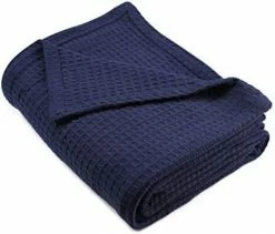 THE BEER VALLEY Soft Premium Cotton Thermal Blanket In Twill Weave King Navy,All Season Blanket,Breathable Cotton Blanket,Light Weight Blanket,Perfect For Layering Any Bed-Provides Comfort,102x90 Inch -Electric Blankets Sales 2022 413t5E5TtzL. AC