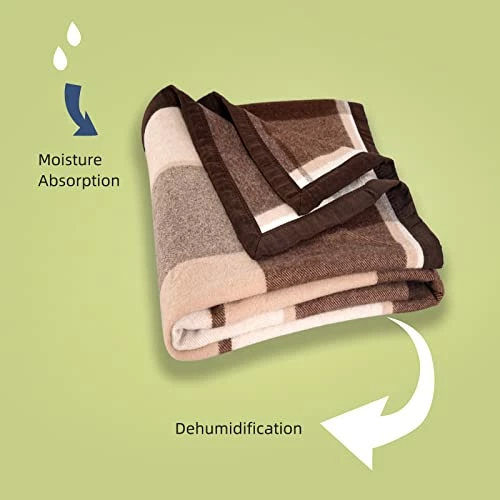 YOUR MOON Pure Merino Wool Blanket Queen Size, 100% Australian Natural Wool Bed Blanket, Washable Wool Blanket Throw, Hypoallergenic- Non-Itchy Or Scratchy Fabric (Coffee) 5 YOUR MOON Pure Merino Wool Blanket Queen Size, 100% Australian Natural Wool Bed Blanket, Washable Wool Blanket Throw, Hypoallergenic- Non-Itchy Or Scratchy Fabric (Coffee) - Image 3