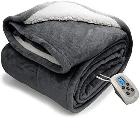 Marquess Electric Blanket Micro Plush Sherpa And Reversible Flannel Washable Comfortable With 10 Heat Settings/ Safety 10 Hours Auto-Off Controller Twin Size Bed Blanket (62 X 84'' Navy Blue) 10 Marquess Electric Blanket Micro Plush Sherpa And Reversible Flannel Washable Comfortable With 10 Heat Settings/ Safety 10 Hours Auto-Off Controller Twin Size Bed Blanket (62 X 84'' Navy Blue) - Image 8