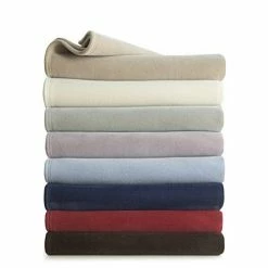 Vellux 1B07039 Original Insulating Core Hotel Style Solid Blanket Machine Washable Soft Cozy Warm Pet Friendly Bed Sofa Blankets, King, Ivory