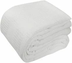 Bliss Casa Premium Cotton Blanket Twin White - Soft Breathable Thermal Blanket - Ideal For Layering Any Bed And Any Season -Electric Blankets Sales 2022 415Nm MZviL. AC