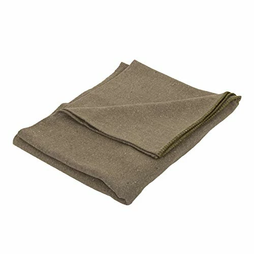 Stansport 1244 Wool Blend Camp Blanket, Olive Green, One Size 3 Stansport 1244 Wool Blend Camp Blanket, Olive Green, One Size