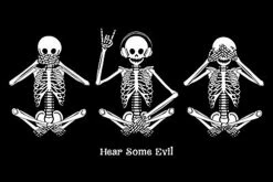 HommomH 60" X 80" Blanket Comfort Warmth Soft Cozy Air Conditioning Easy Care Machine Wash Hear Some Evil Funny Skull