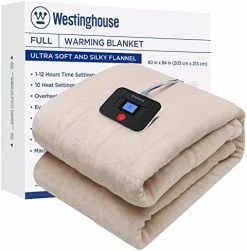 Westinghouse Electric Blanket Flannel | 84x90 Inch Warming Heated Blanket-Home, Bed, 1-12 Hour Time Setting, Machine Washable, Grey -Electric Blankets Sales 2022 416c5wxcAAL. AC 1