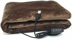 SEITG USB Electric Heating Blanket Heated Shawl 3 Heating Settings And 3 Hours Auto Off For Office Study Sitting Room Library Coffee Shop Plane And More (Black) -Electric Blankets Sales 2022 416qecYBiNL. AC