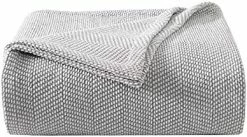 Vera Wang - King Blanket, Breathable Cotton Bedding, Medium Weight Home Decor For All Seasons (Chenille Pique Grey, King) -Electric Blankets Sales 2022 417xP6SncuS. AC 1