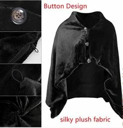 Z-YQL USB Heated Shawl Electric Heated Blanket Plush Flannel Blanket With 3 Heat Level Setting For Car Office Home Travel - 120x80cm (Black) 13 Z-YQL USB Heated Shawl Electric Heated Blanket Plush Flannel Blanket With 3 Heat Level Setting For Car Office Home Travel - 120x80cm (Black) -Electric Blankets Sales 2022 418iMCv15zS