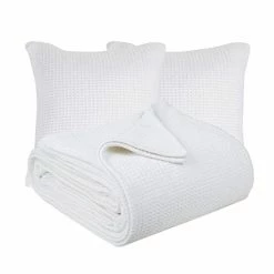 Tex Trend 100% Cotton Waffle Weave Blanket - Queen Size (90X90) White Color Breathable Light Weight Soft Cozy - Perfect For Layering Any Bed For All Seasons -Electric Blankets Sales 2022 4198CapGh9L