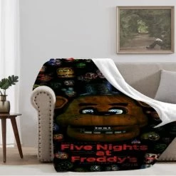 WOMFUI FNAF Bear Blanket Freddy Blanket FNAF Blanket For Bedding Sofa And Travel 40"X50" Fanf01 -Electric Blankets Sales 2022 419U7QKR8ML. AC