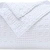 Chavish Cotton Blanket Queen Size, 90"x98" Luxury Soft Breathable Waffle Blanket Skin Friendly, Lightweight Waffle Wave Blanket For Couch Bed Sofa White Style1-white -Electric Blankets Sales 2022 419qOLQ80fL