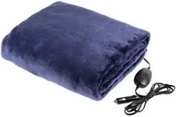 Electric Car Blanket-Outdoor Heated 12V Travel Throw-Fleece, 3 Settings, Auto Shutoff-for Road Trips, Tailgating, Camping And More By Stalwart-(Blue) -Electric Blankets Sales 2022 41AGyqLEWL. AC