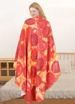 Benedict Unique Pizza Blanket, Tomato Sausage Blanket, Novelty Jumbo Blanket For Adults And Kids Or Everyone, Soft And Comfortable 285 GSM Flannel Pizza Blanket (60 Inches) Pizza-p200cm 13 Benedict Unique Pizza Blanket, Tomato Sausage Blanket, Novelty Jumbo Blanket For Adults And Kids Or Everyone, Soft And Comfortable 285 GSM Flannel Pizza Blanket (60 Inches) Pizza-p200cm -Electric Blankets Sales 2022 41AVrz0RUoL